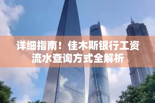 详细指南!佳木斯银行工资流水查询方式全解析